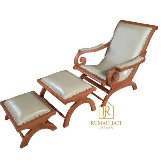 Kursi Refleksi Kayu Jati Jepara 1 Set 3 Pcs – Armrest Lebar, Busa Tebal Nyaman RJJ.FSS.019