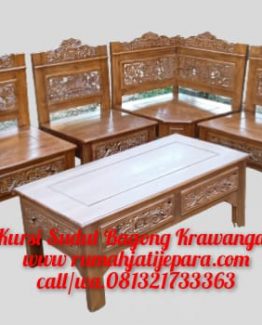Kursi Tamu Sudut Ukir Bagong Krawang RJJ.KTM.014