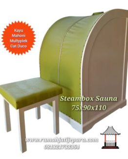 Steambox Sauna Alat Pelangsing Kayu Mahoni Cat Duco RJJ.FSS.050